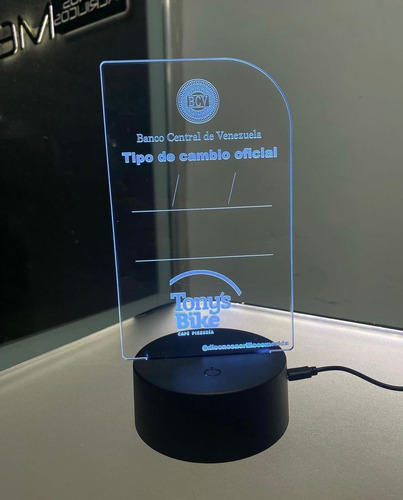 Exhibidor De Tasa De Cambio Personalizado En Acrílico