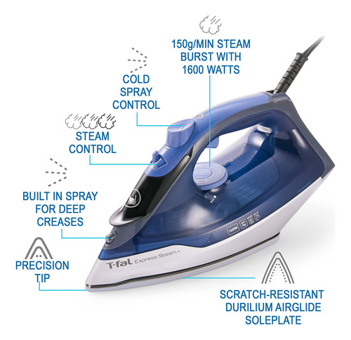 Plancha De Vapor T-fal Express Durilium 1600w Fv2886u0