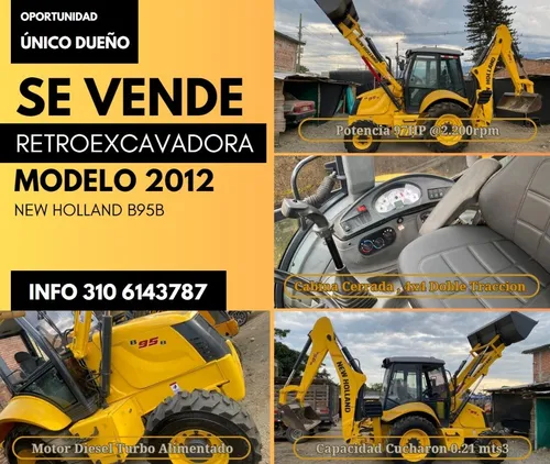 Retro Excavadora New Holland B95b Pajarita