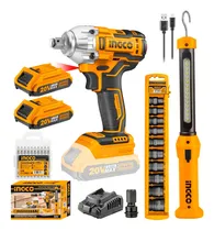 Comprar Llave De Impacto Brushless 1\u002F2 20v + Lámpara + Juego Dados Color Amarillo