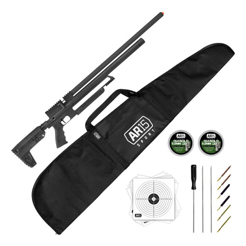 Carabina De Pressao 5.5 Pcp Quickshot Tatical + Kit Limpeza