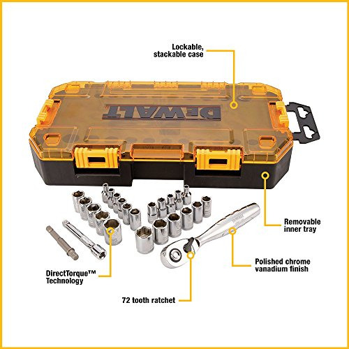 Set Matraca Y Dados 1/4 Dewalt 25pzas Dwmt73805
