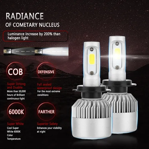 Kit De Focos Led 8000lm Luz Alta/baja/niebla Para Chevrolet