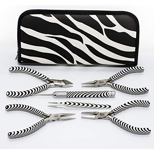 Beadsmith Xtl7654 6 Piezas Zebra Herramienta Kit Con Funda