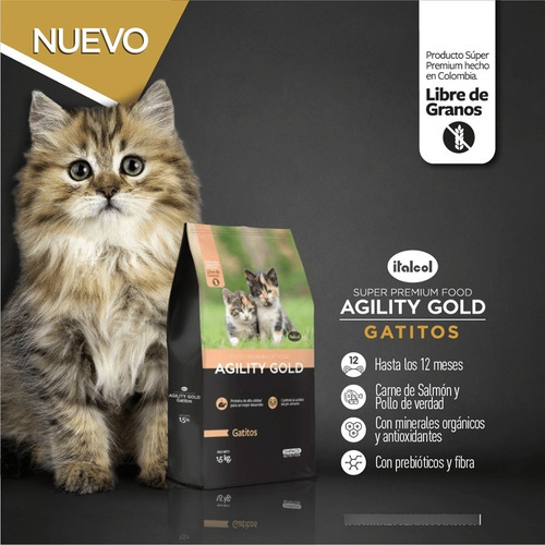 Imagen 2 de 3 de Agility Gold Gatitos 3kg
