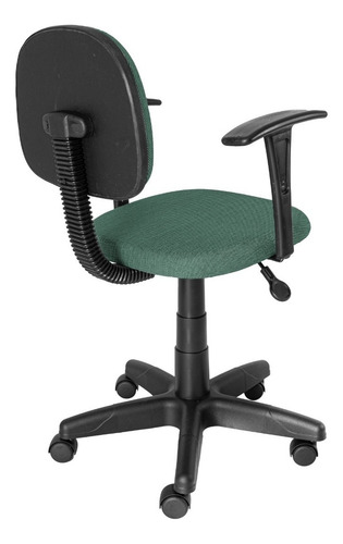 Cadeira Sec. Gir. Carenada C/ Braço Fixo T Reto J Serrano Cor Verde/preto