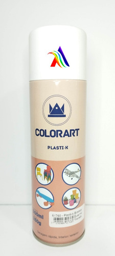 Tinta Spray Branco Fosco Plasti-k Plástico Colorart 300ml