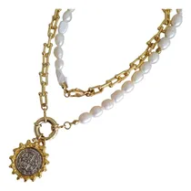 Comprar Collar Largo De San Benito Con Perlas Cultivadas