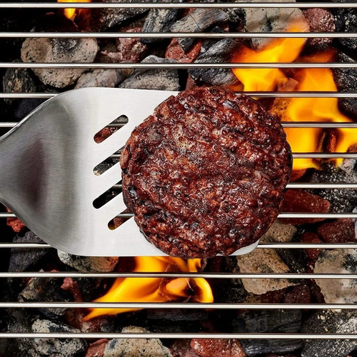 Imagen 5 de 10 de Set Parrilla Asado Espatula Pinza Soporte Silicona Oxo X3 Pz