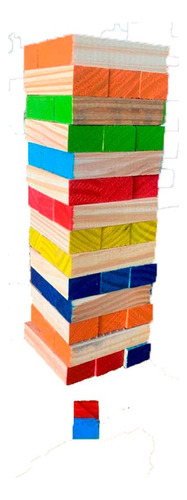Torre Yenga Colores De Madera 29cm - Maderplast