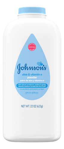 Johnson's Talco Para Bebe Con Aloe Y Vitamina E, 623 G.