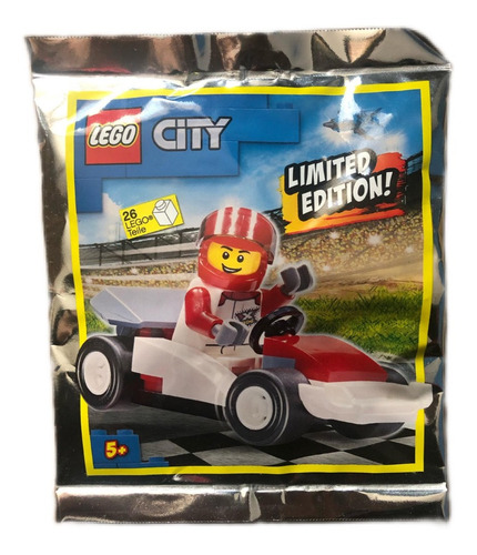 Piloto Con Go-kart Lego City Polybag