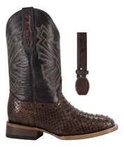 Comprar El Malcreado Bota Y Cinto Cua Para Hombre Piel De Piton 38
