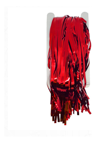 Cortina Color Rojo/verde Metalicos Decoracion Fiesta 2 Pack