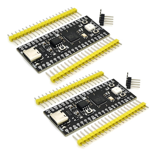 2 Pack Raspberry Pi Pico Rp2040 Dual Cortex Usb C 16mb + Rgb