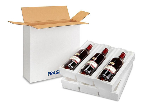 Cajas Envíos De Botellas De Vino - Para 3 Botellas - 4/paq