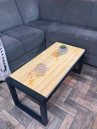 Mesa Ratona De Hierro Y Madera  Living Hogar Disponible!!