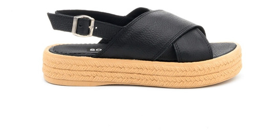 Sandalias Cuero Plataforma Mujer Primavera Verano Suela Goma