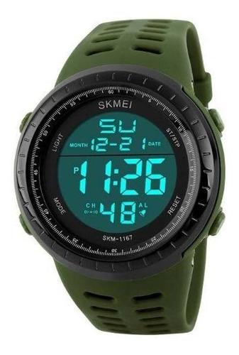 Relógio Masculino Skmei Digital 1167 Verde E Preto