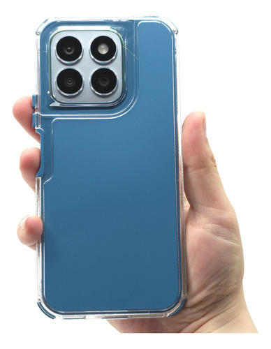 Funda + Mica Hidrogel Para Honor X8c Case Protector Rudo Shell Fosfo - Azul Honor X8c