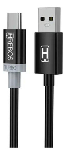 Cabo Turbo Preto Hrebos 3.0 Hs-26 1m Atacado