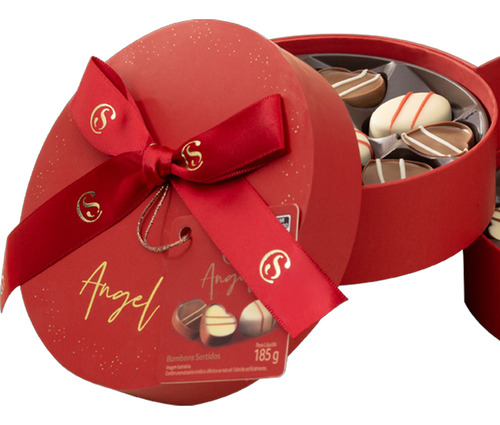 Caixa De Bombons Angel Sortidos Porta-joias Cacau Show 185g