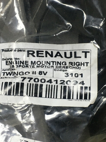 Imagen 1 de 4 de Base Soporte Motor Derecho Renault Twingo 8v