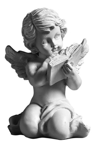 Figura Decorativa Angel Lectura Blanco Sb1203