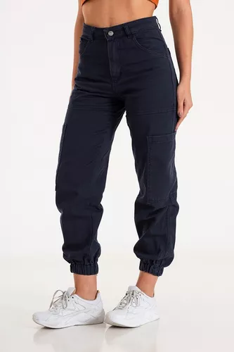 JEANS JOGGER CARGO MUJER AZUL I