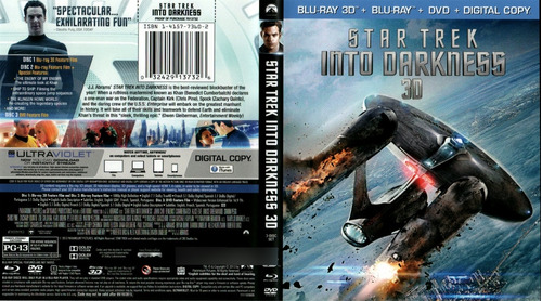Star Trek Into Darkness 3d + 2d - Bluray (excelente Estado)