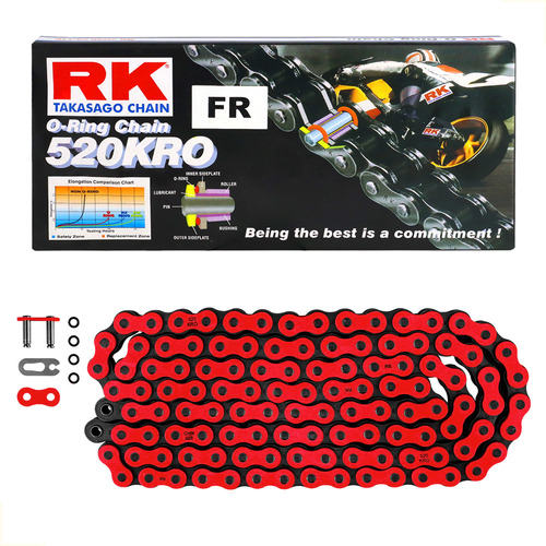 Cadena Transmision Rk 520 X 118 Oring Moto Cross Enduro