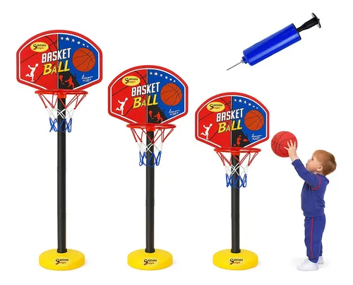 Tablero Basketball Niño Pelota Inflador Base Santana Juegos