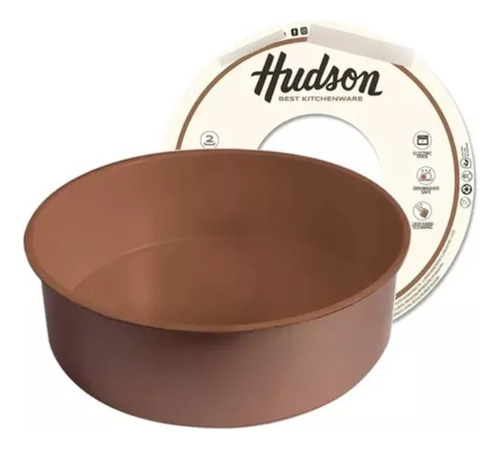 Molde Torta Fijo Cobre Antiadherente Premium Hudson 20 Cm