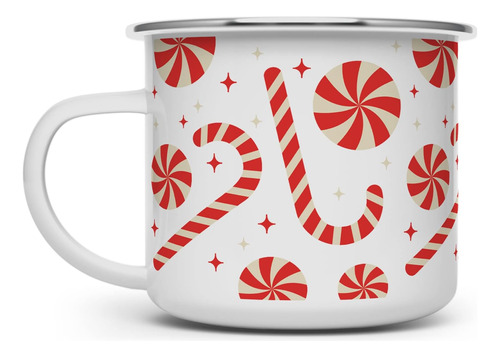 Taza De Café De Navidad Con Bastón De Caramelo, Taza De Camp