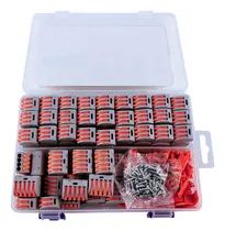 Comprar Kit Bornera Empalme Rápido Para Cables Conectores Eléctricos Fast Clip 2, 3, 4 Y 5 Polos X125 Piezas + Pct-g + Tornillos