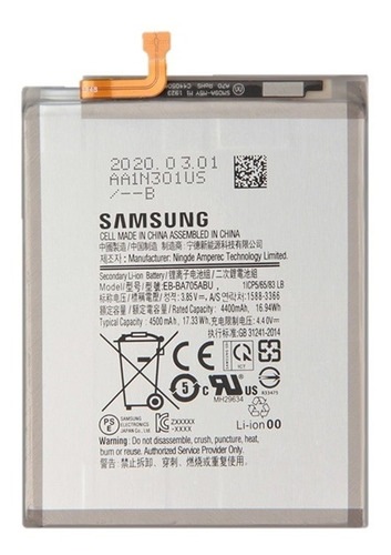 Bateria Pila Samsung A70 A705 30dias Garantia Tienda Chacao