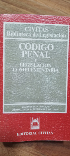 Código Penal Y Legislación Complementaria