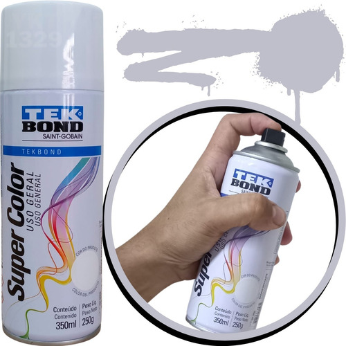 Tinta Spray Super Color Uso Geral Branco Metais Tekbond