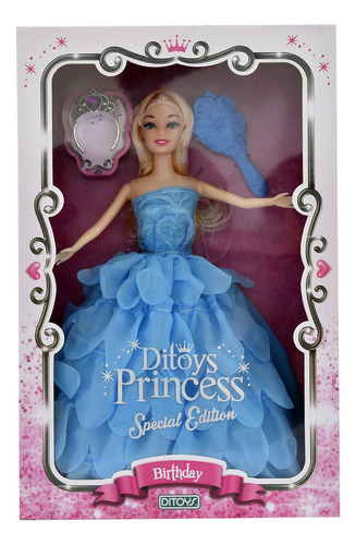 Muñeca Ditoys Princess 2207 C/accesorios Celeste