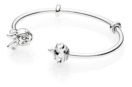 Pandora Pulsera Moments Abierta De Mickey Y Minnie Original