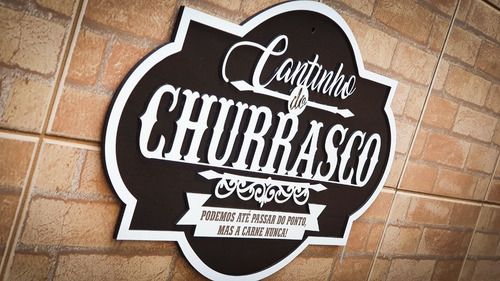 Placa Mdf De Parede Cantinho Do Churrasco Área Gourmet