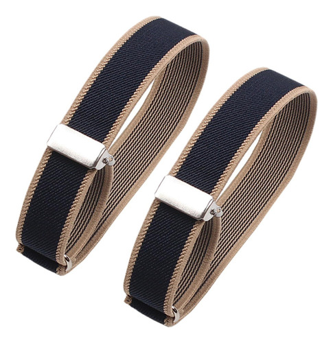 2 Soportes Ajustables Para Mangas De Camisa, Azul Beis