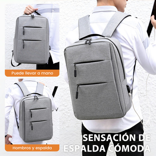 Mochila Para Laptop 15.6 Impermeable Con Usb - Backpack Mochila Negra 25l Multifunción, Estilo Casual/profesional Para Oficina, Universidad O Viaje Color Azul