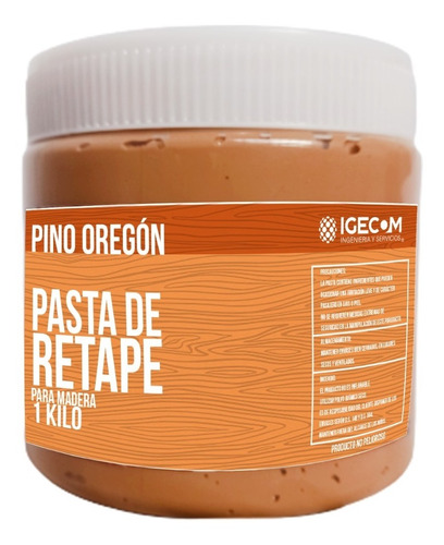 Pasta De Retape Pino Oregon 1000 Gr Para Madera