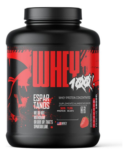 Whey Protein Concentrado 100% Pure 1800g Wpc 80 - Espartanos