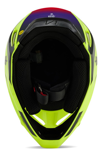 Casco De Motocross Fox Racing V1 Flora Yellow Small