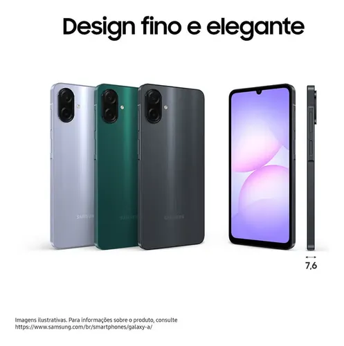 Celular Samsung Galaxy A07 128gb, 4gb, Câmera 50mp, Tela 6.7