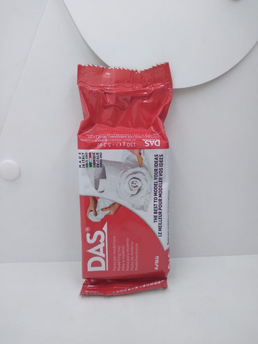Imagen 3 de 10 de Arcilla Ceramica Das Blanca Sin Horno 150gr Y 3 Repujadores