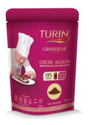 Cocoa Turin Alcalina Cacao En Polvo Alcalinizado Keto