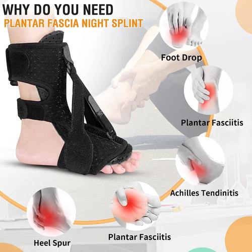 Férula Nocturna Para Fascitis Plantar Qzvoo Upgrade 3 Ajusta